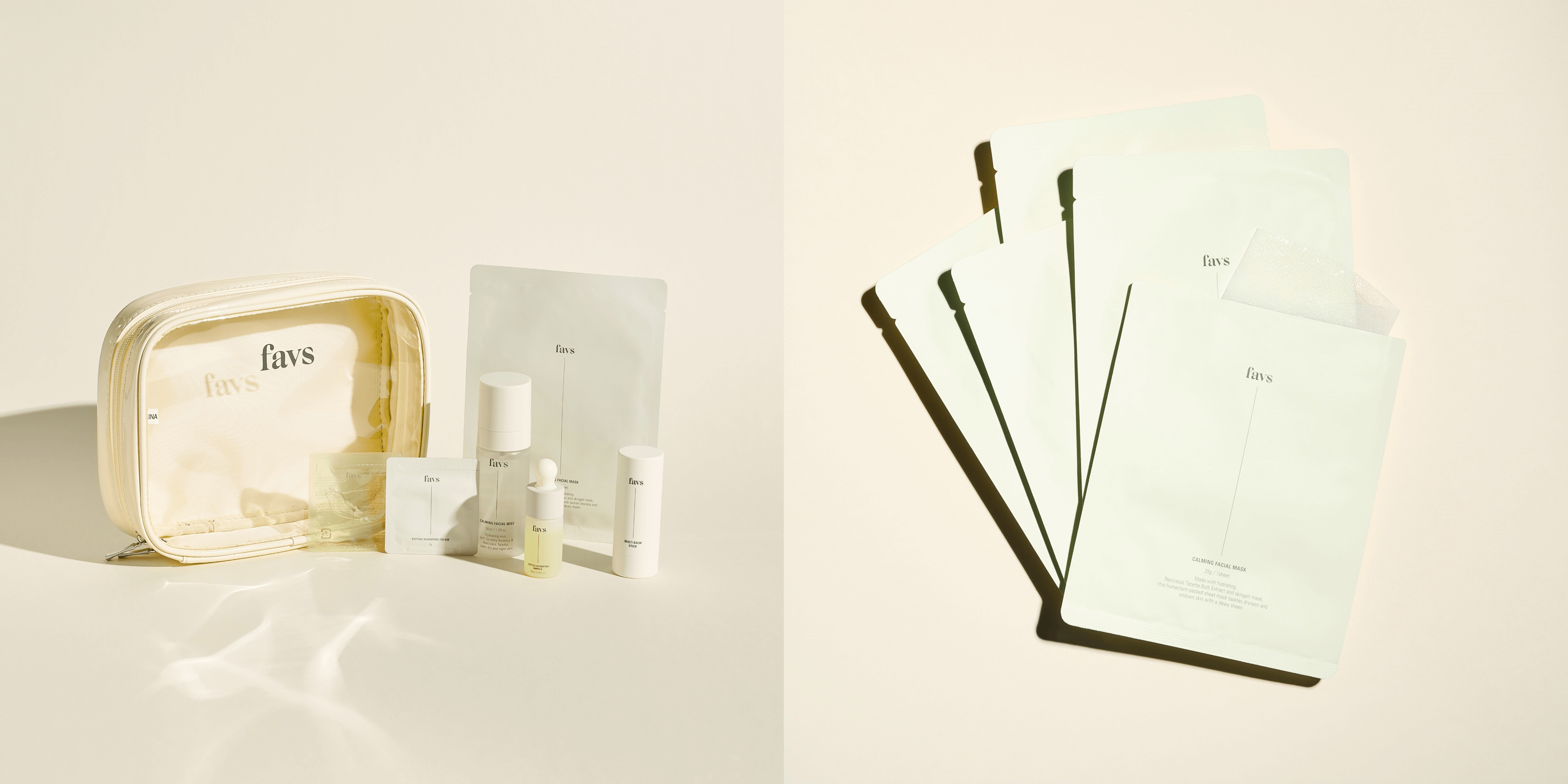 【RELEASE】「favs TRIAL KIT」&「CALMING FACIAL MASK 5ea×3SET」