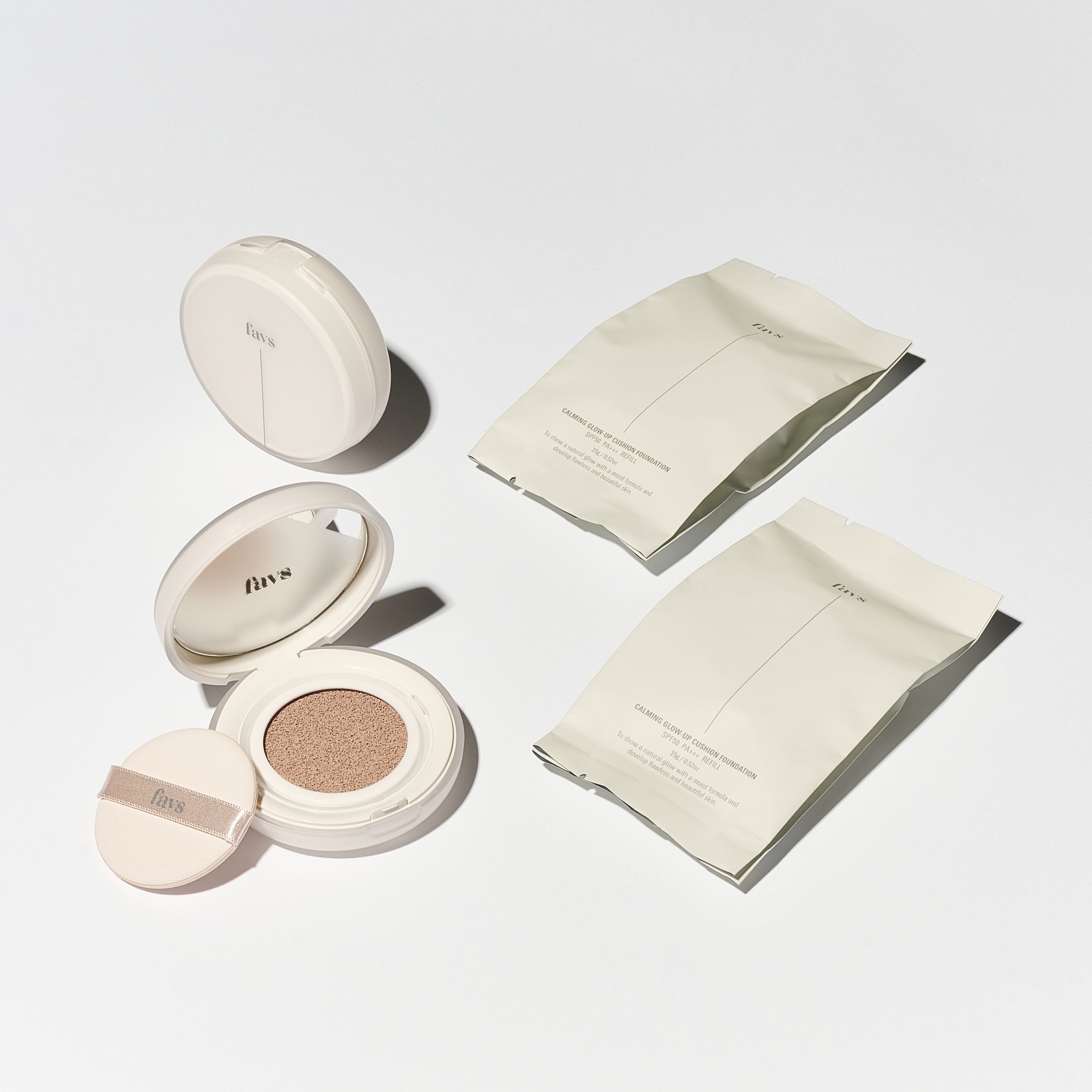 【お得セット！】favs クッションファンデ・レフィルセット New in】CALMING GLOW-UP CUSHION FOUNDATION REFILL & CALMING