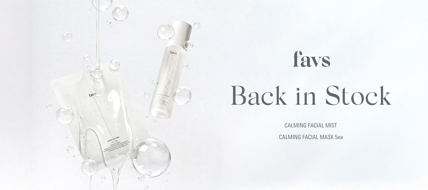 【BACK IN STOCK】CALMING FACIAL MIST＆CALMING FACIAL MASK